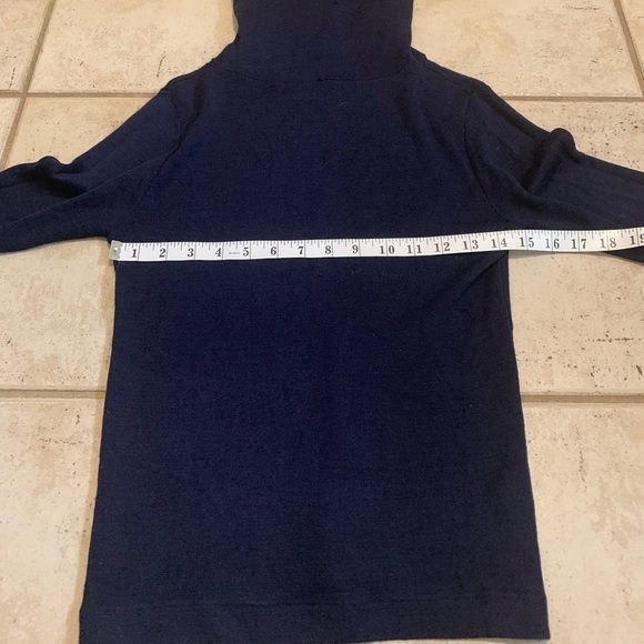 Vintage TAMRA Navy Blue Cowl Neck/Turtleneck Sweater Made in Hong Kong Size L - Picture 5 of 7